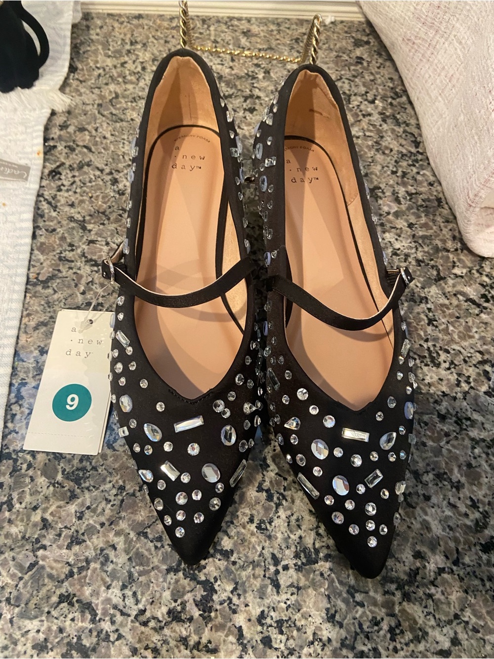 A New Day Sparkly Flats Sz9